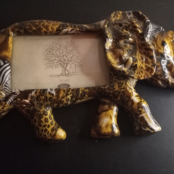 Decoupage Elephant Figurine 3.5"x5" Photo Wall Decor. - Picture 3 of 7